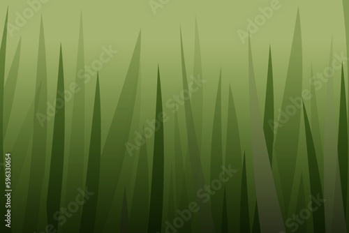 Vector background  in the form of tropical grass  horizontal in green tones