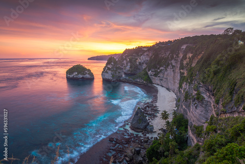 views of nusa penida coast, indonesia