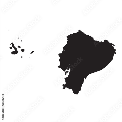 High detailed vector map. Ecuador. New Map 2023.