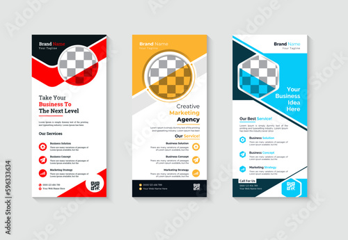 digital marketing agency rack card design template