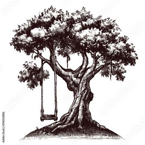 tree swing sketch 