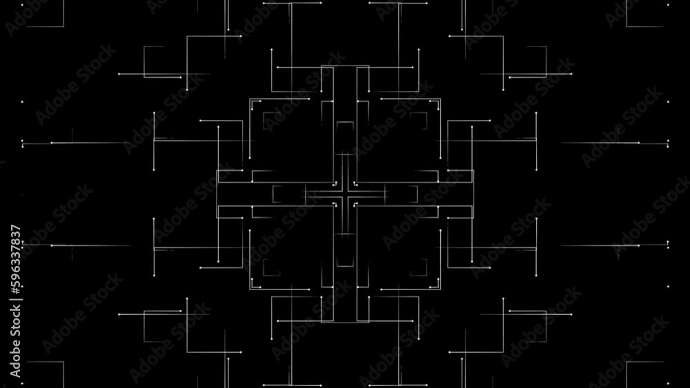 The movement of electrons along the paths of the microcircuit. Microcircuit Pattern. Future technologies. Digital Background The movement of electrons along the paths of the microcircuit. Microcircuit Pattern. Future technologies. Digital Background