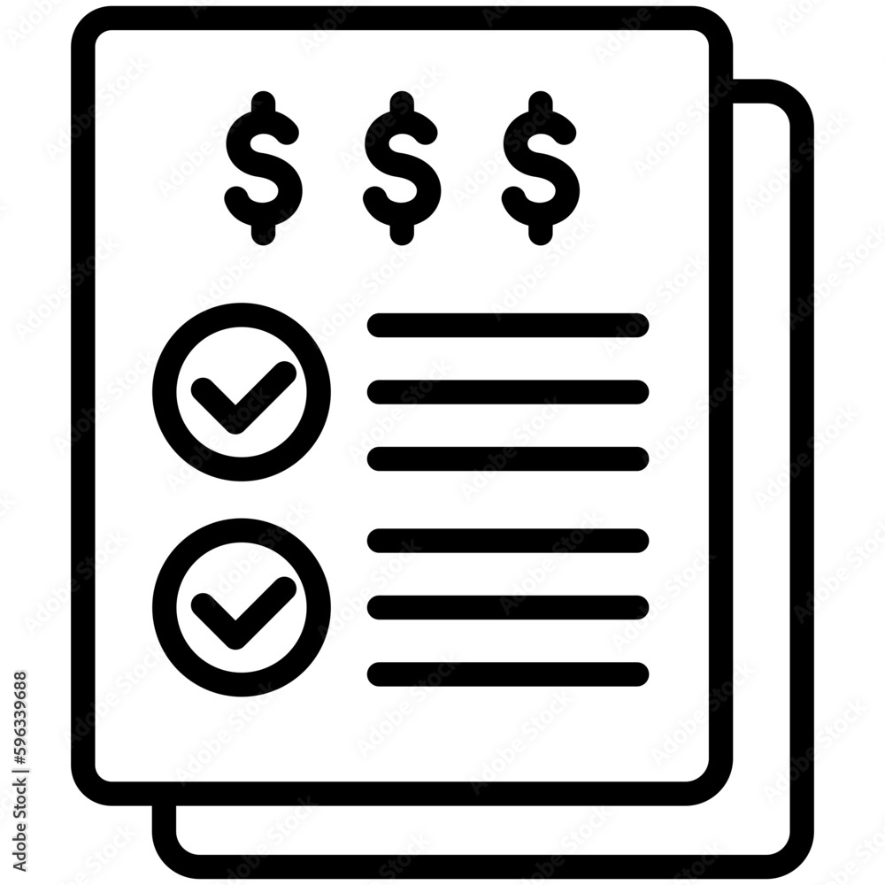 document checklist, business and finance icons. document checklist, business and finance icons.