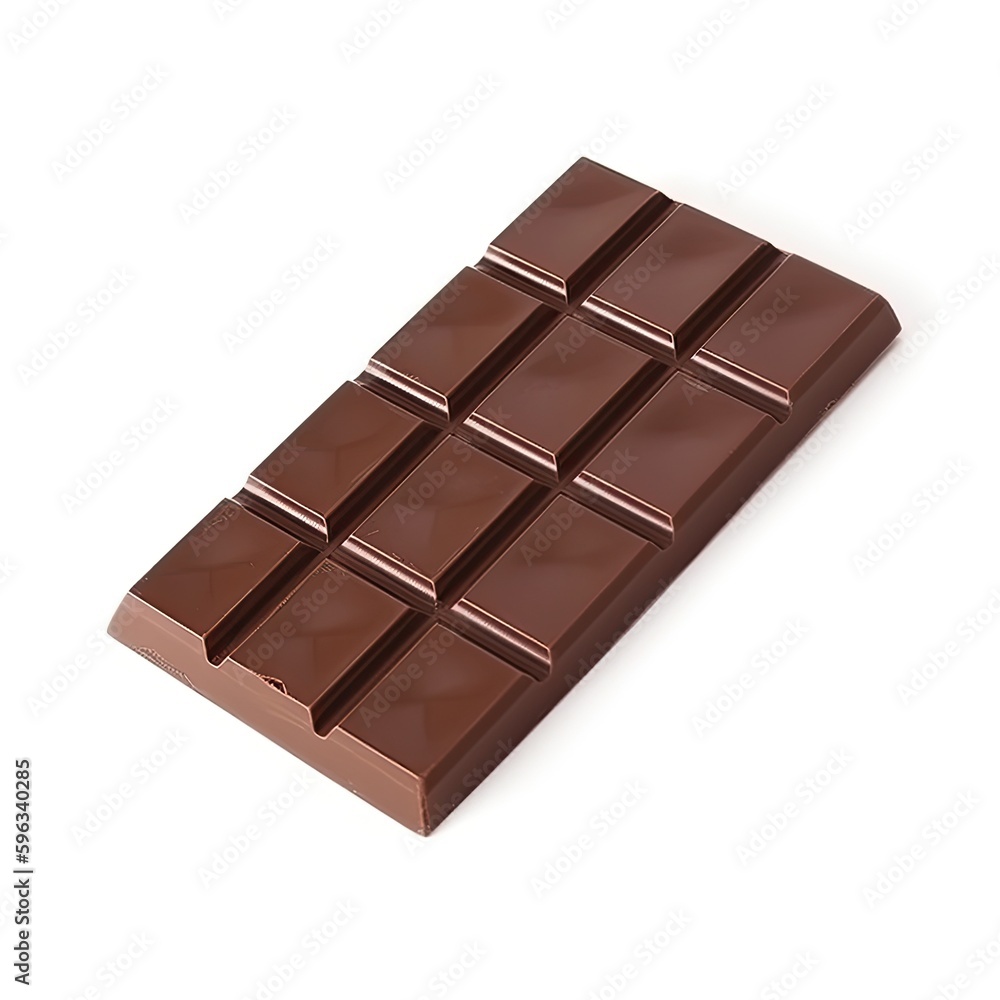 chocolate bar isolated on white background, generative ai chocolate bar isolated on white background, generative ai
