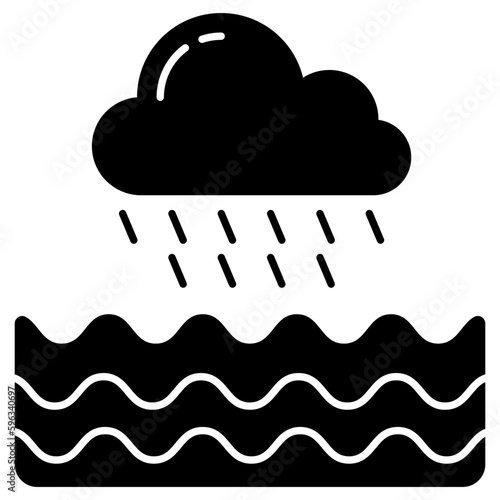 Rainfall icon in perfect design