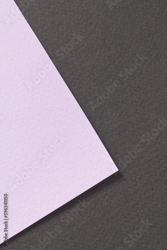 Rough kraft paper background, paper texture black lilac colors. Mockup with copy space for text
