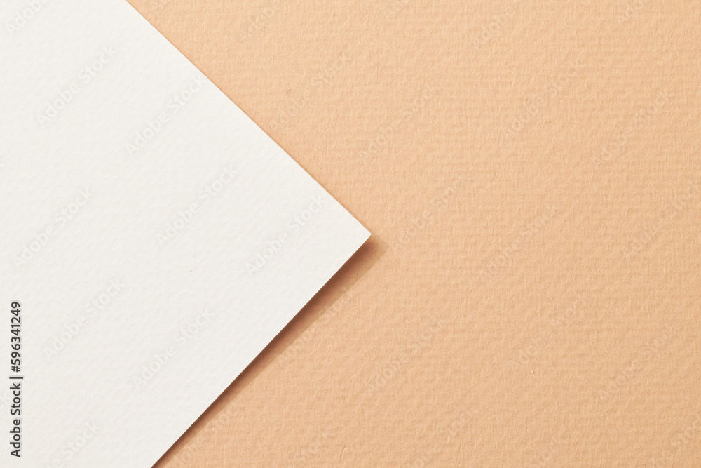 Rough kraft paper background, paper texture beige white colors. Mockup with copy space for text Rough kraft paper background, paper texture beige white colors. Mockup with copy space for text
