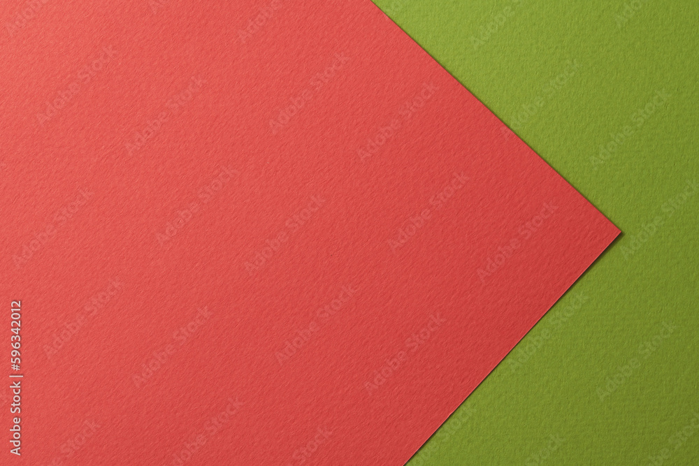 Rough kraft paper background, paper texture red green colors. Mockup with copy space for text Rough kraft paper background, paper texture red green colors. Mockup with copy space for text