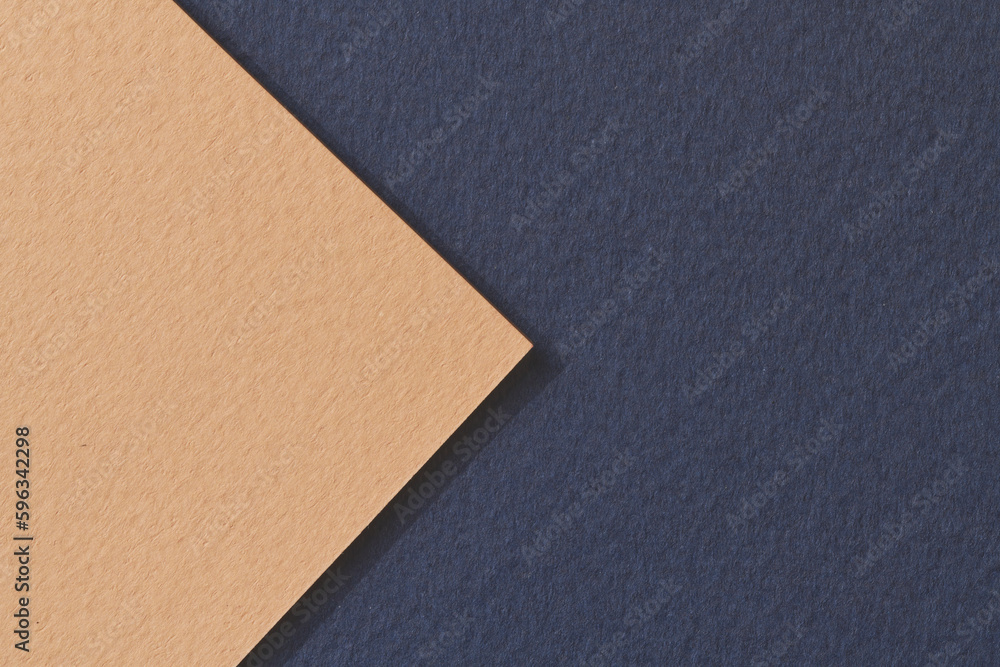 Rough kraft paper background, paper texture blue beige colors. Mockup with copy space for text Rough kraft paper background, paper texture blue beige colors. Mockup with copy space for text