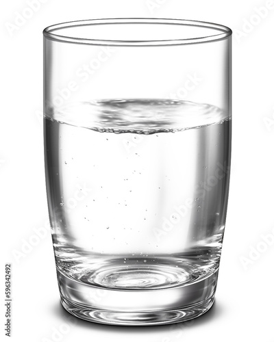 glass of water isolated on a transparent background photo