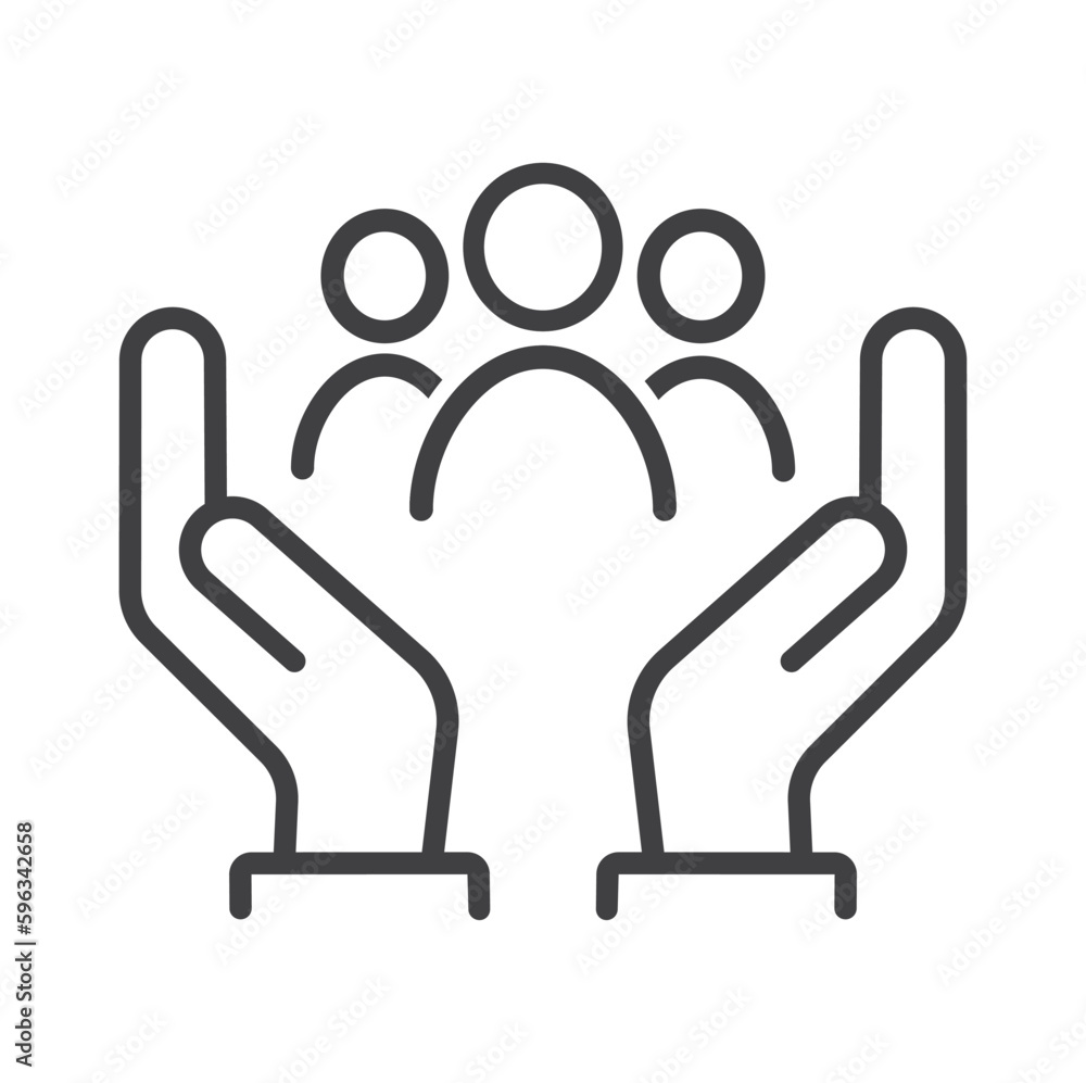 Obraz premium Safe peoples, flat design style.