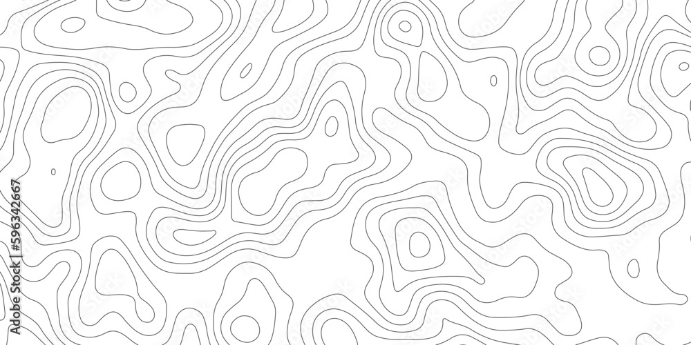 Topographic map background geographic line map with elevation assignments. Modern design with White background with topographic wavy pattern design.paper texture Imitation of a geographical map shades