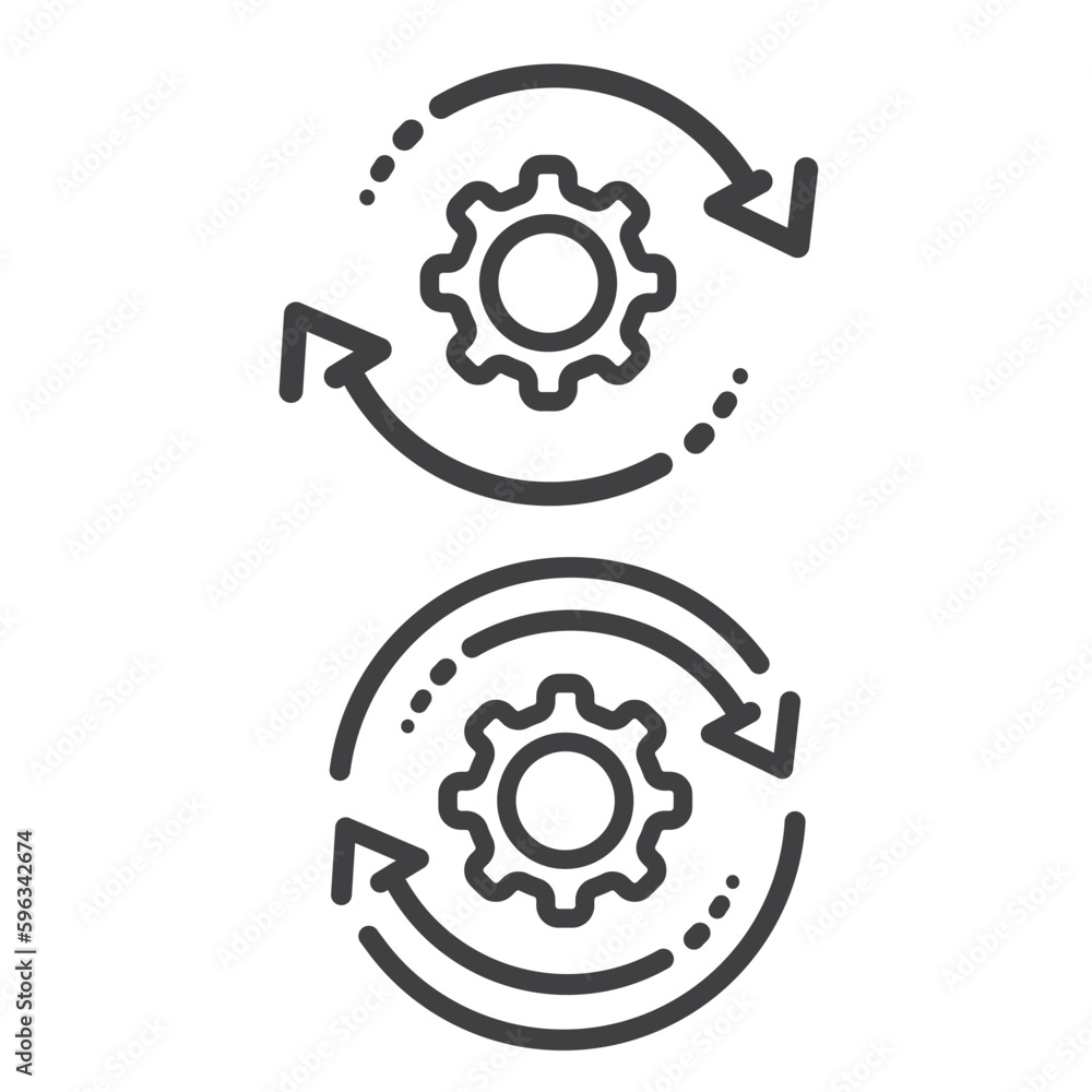 Refresh setting icon, - vector, logo, sticker. Refresh setting icon, - vector, logo, sticker.