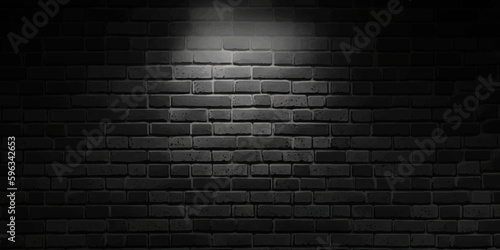 Leinwand Poster Abstract black brick wall texture for background pattern , brick surface backgrounds