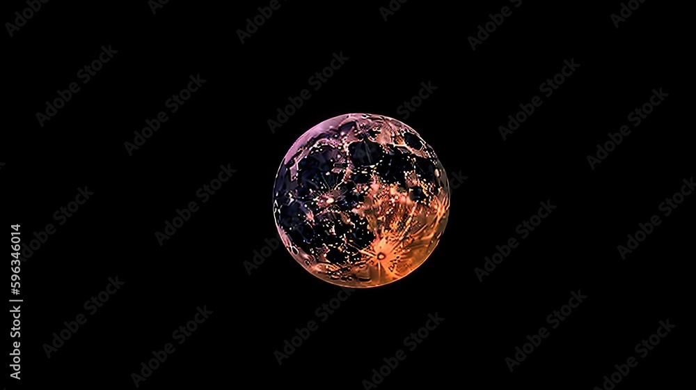 Blood Moon, Red moon, real full blood moon in black sky with cloud. generative ai Blood Moon, Red moon, real full blood moon in black sky with cloud. generative ai
