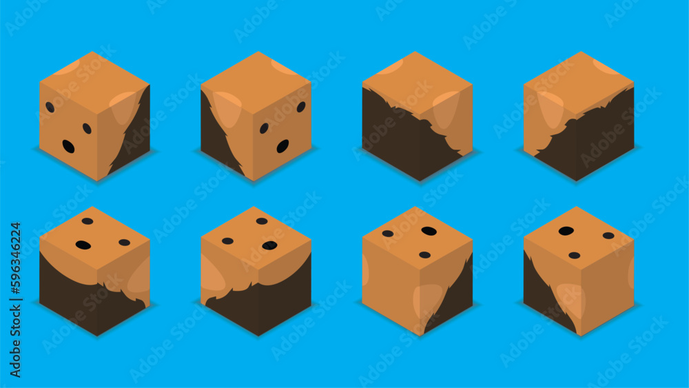Obraz premium Animal Dice 3D Character Animal Dog Collie Cartoon Vector