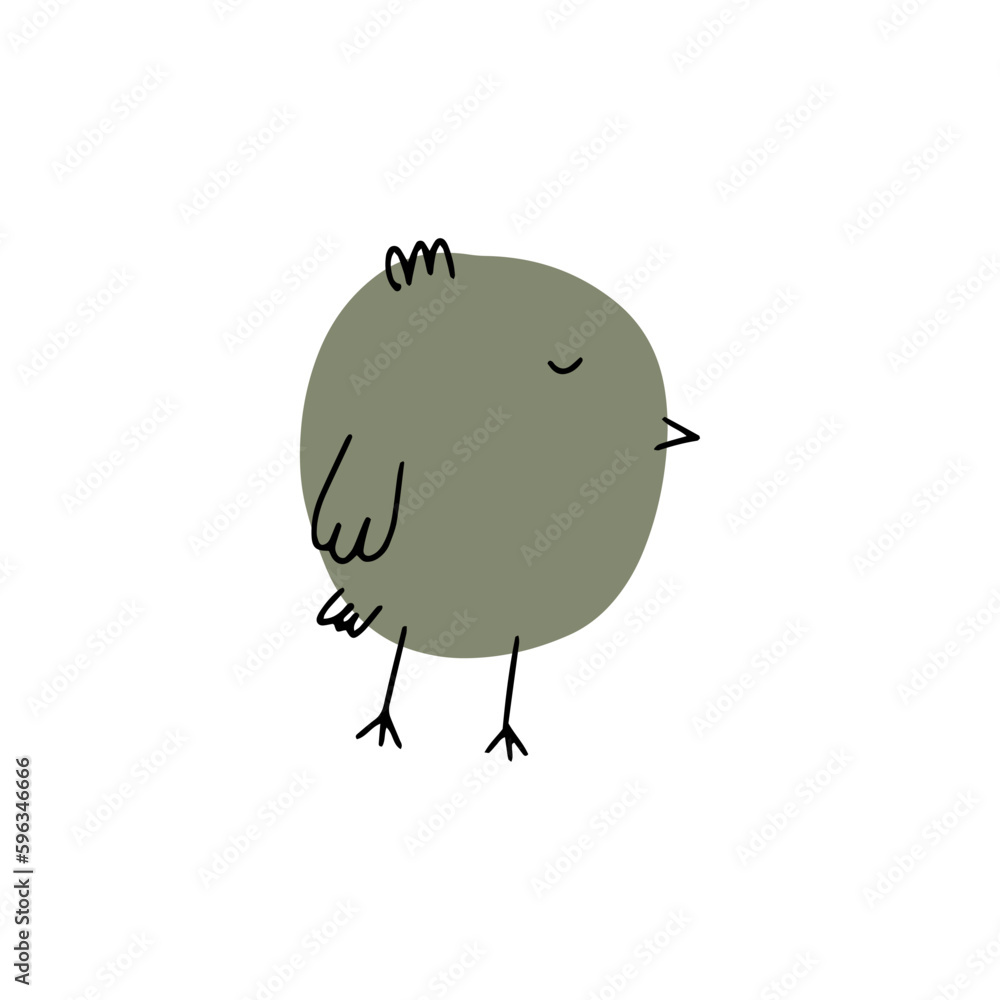 Chick. Cute little farm bird. Funny easter animal. Kids vector illustration. Chick. Cute little farm bird. Funny easter animal. Kids vector illustration.