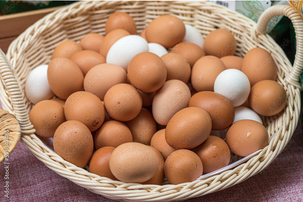 Eggs in a basket
