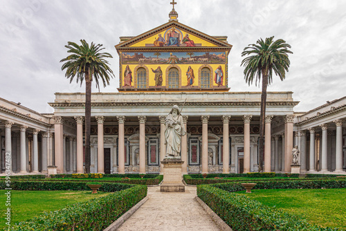 Fotografie The papal basilica of St. Paul Outside the Walls. Rome, Italy