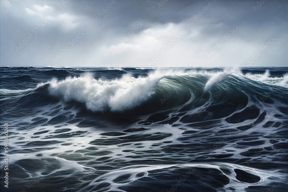 Stormy Seas. Generative AI.
A digital painting of great waves and stormy seas. Stormy Seas. Generative AI.
A digital painting of great waves and stormy seas.