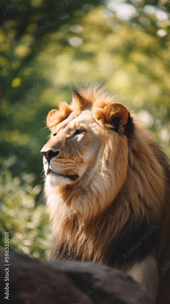 portrait of a lion