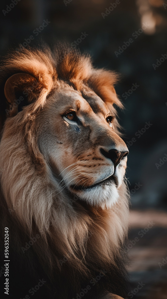 portrait of a lion