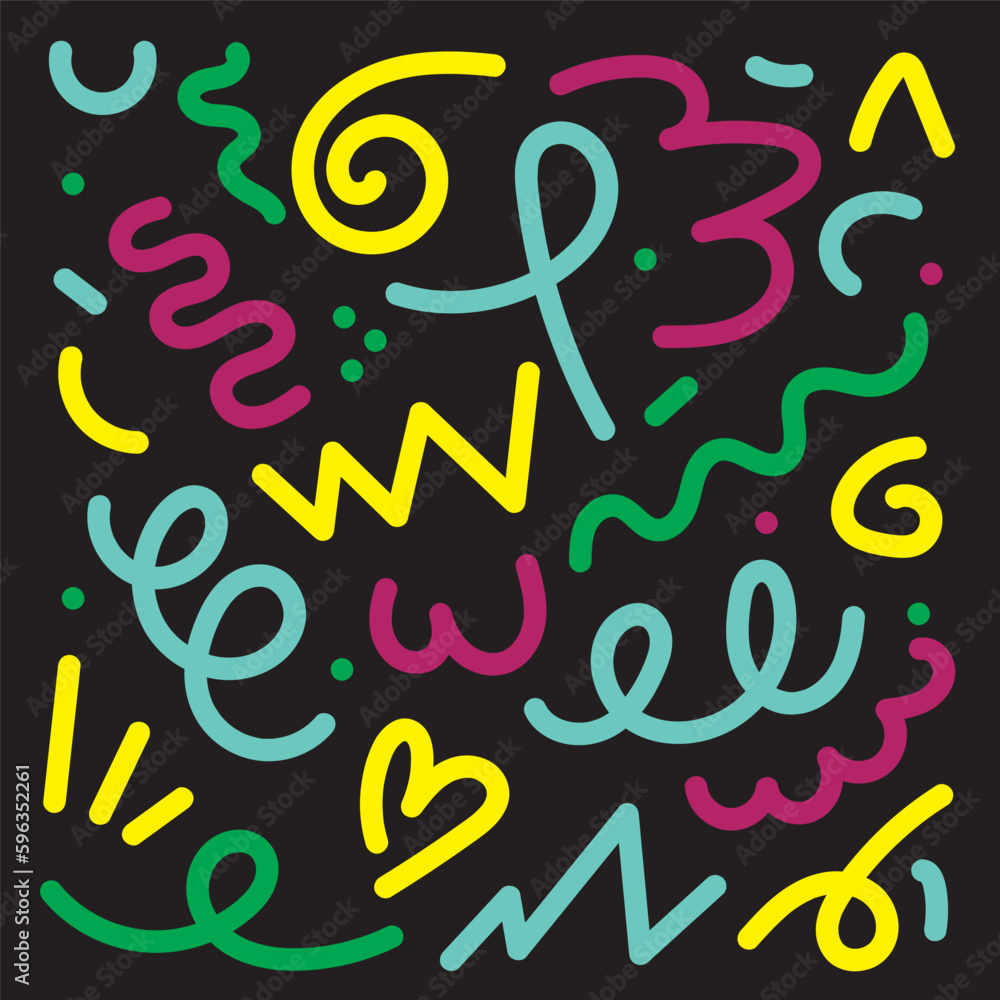 illustration of set of bright colorful pattern illustration of set of bright colorful pattern