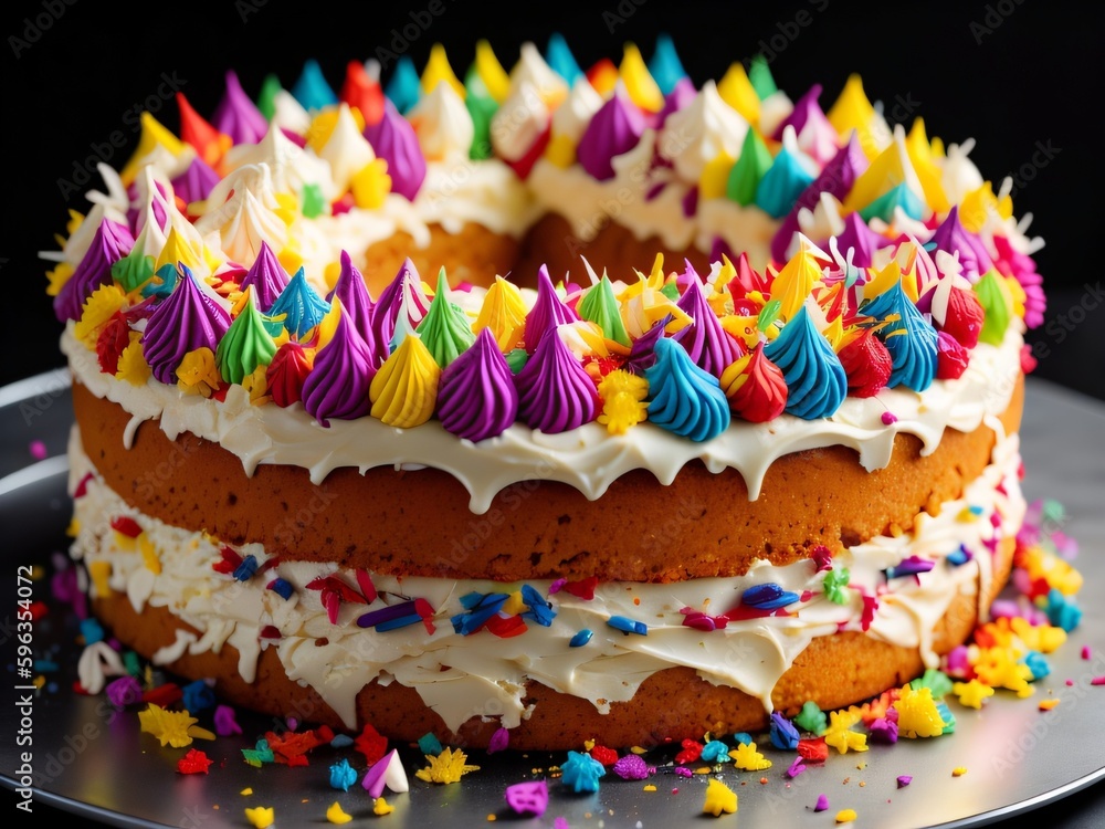 A sweet Happy birthday cake for any celebration A sweet Happy birthday cake for any celebration