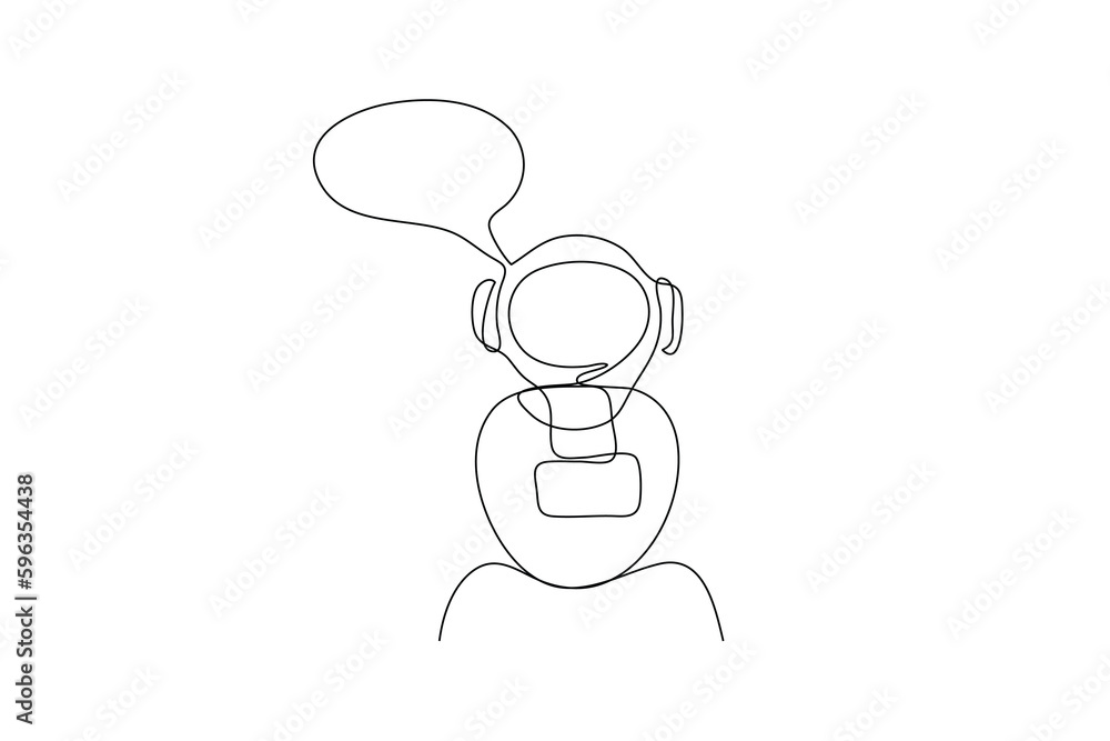 Single one line drawing chat with the robot. Smartphone and laptop. Chatbot concept. Continuous line draw design graphic vector illustration. Single one line drawing chat with the robot. Smartphone and laptop. Chatbot concept. Continuous line draw design graphic vector illustration.