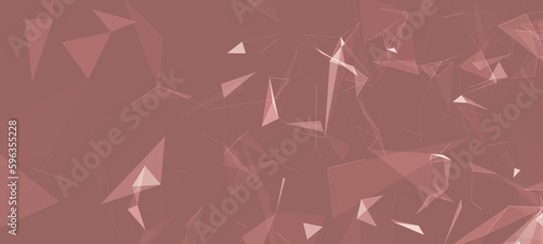 Colored polygonal space. Connection dots and lines structure. Digital background. Triangular futuristic business wallpaper. Data technology. 3d rendering. Vector Illustration