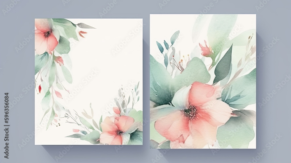 Wedding invitation card template with decorative floral backgrou 249592  Vector Art at Vecteezy