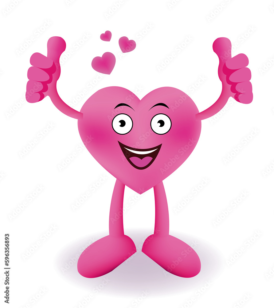 Cartoon Smiling heart Cartoon Smiling heart
