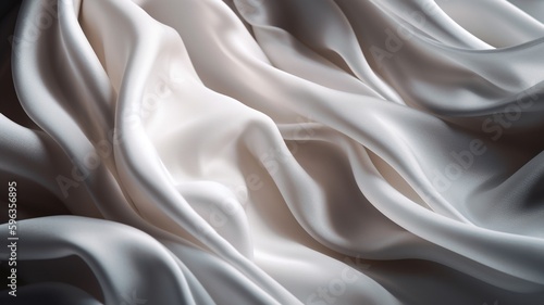  Pastel silk fabrics close-up texture, background. Luxury background design. AI generated.
