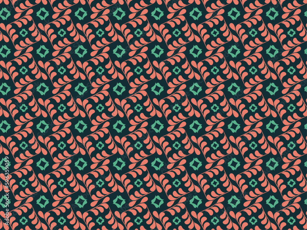 seamless pattern with shapes and leaf seamless pattern with shapes and leaf