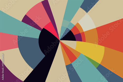 Bold and colorful abstract design representing the unity and diversity of the LGBT community