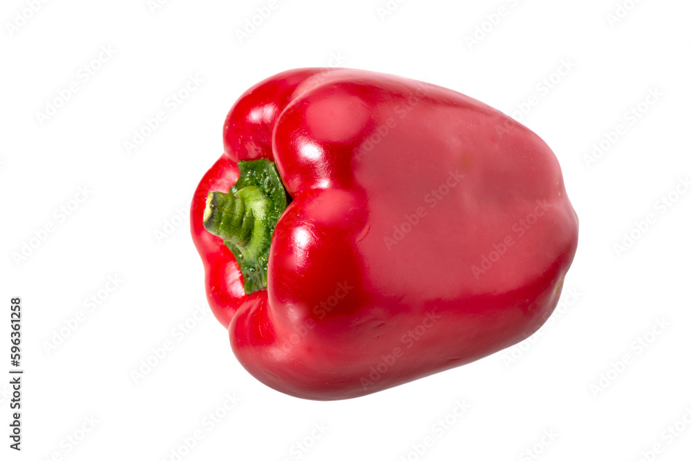 isolated fresh red paprika over transparent background isolated fresh red paprika over transparent background