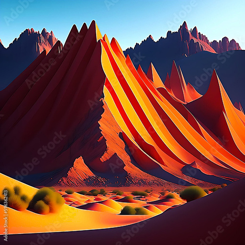 Generative Ai 3d desert background