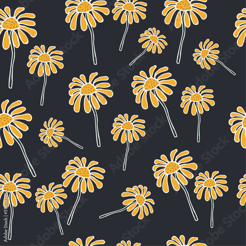 seamless pattern beautiful flowers. Modern design for gift paper, fabric, wallpaper and others
