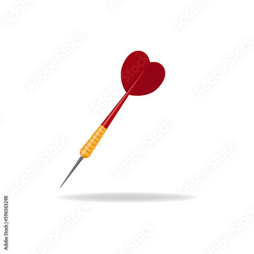 Obraz na płótnie Red dart vector isolated illustration w salonie
