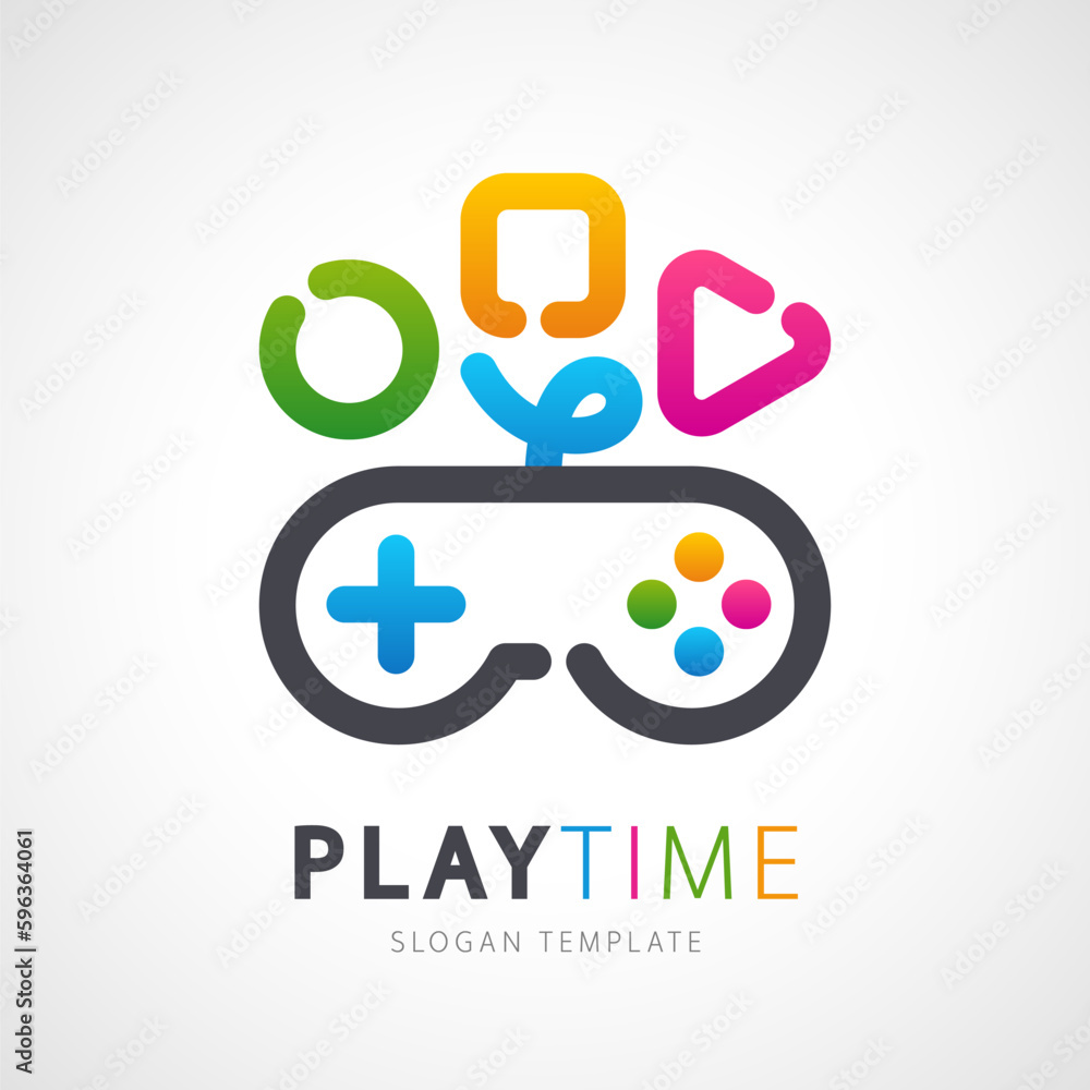 Colorful Playtime Logo Template Colorful Playtime Logo Template