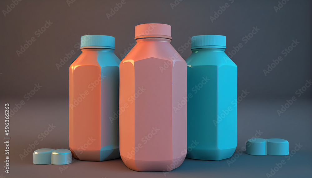 Lotion Realistic bottle mock up. Isolated three cosmetics bottle mokeup. Ai generated image Lotion Realistic bottle mock up. Isolated three cosmetics bottle mokeup. Ai generated image