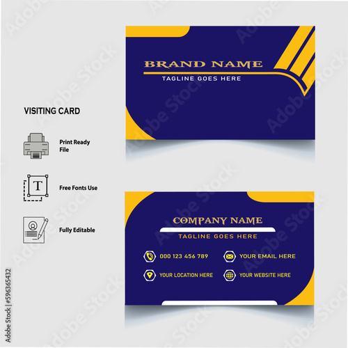 visiting card design vector and free