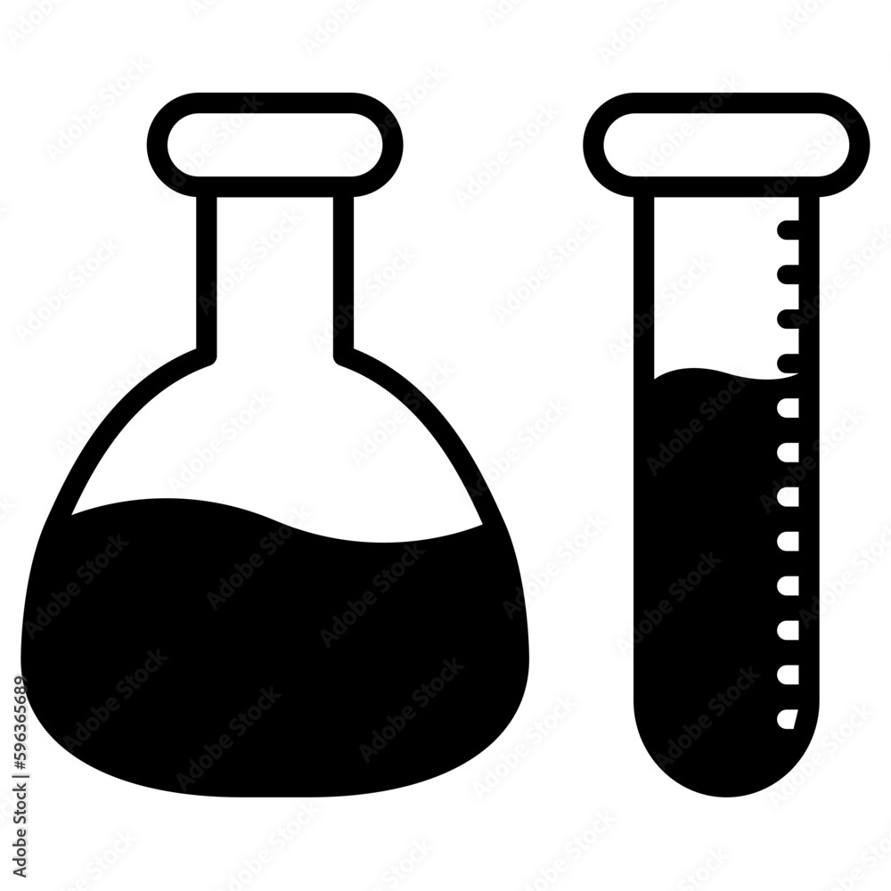 illustration of tubes. laboratory chemistry glass flask illustration of tubes. laboratory chemistry glass flask