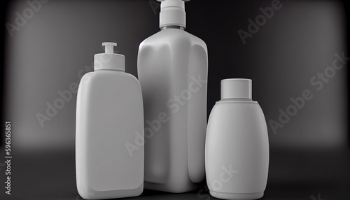 Lotion shampoo. Realistic bottle mock up set. Product Mockup set  Ai generated image © TrendyImages