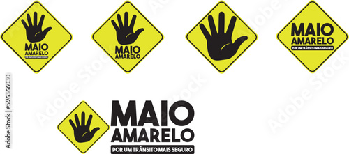MAIO AMARELO, CAMPANHA MAIO AMARELO, MES DE PREVENÇÃO A ACIDENTES DE TRANSITO, MAIO AMARELO TRANSITO, PLACA MAIO AMARELO 