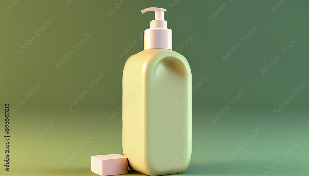 Realistic bottle mock up. Cosmetics Mockup. Isolated on solid background. Ai generated image Realistic bottle mock up. Cosmetics Mockup. Isolated on solid background. Ai generated image