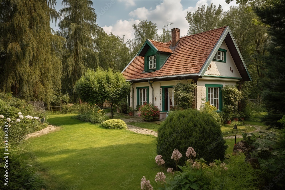 old country house and beautiful garden old country house and beautiful garden