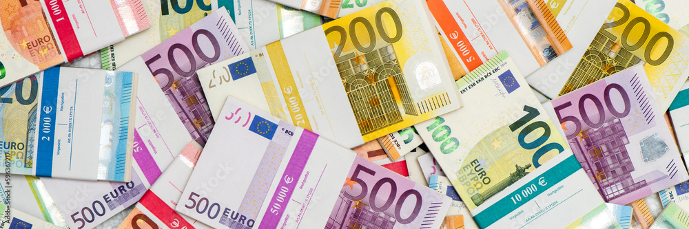 banknotes of Euro currency