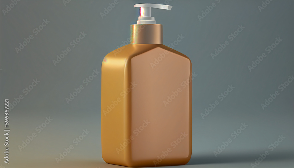 Realistic bottle mock up. Cosmetics Mockup. Isolated on solid background. Ai generated image Realistic bottle mock up. Cosmetics Mockup. Isolated on solid background. Ai generated image