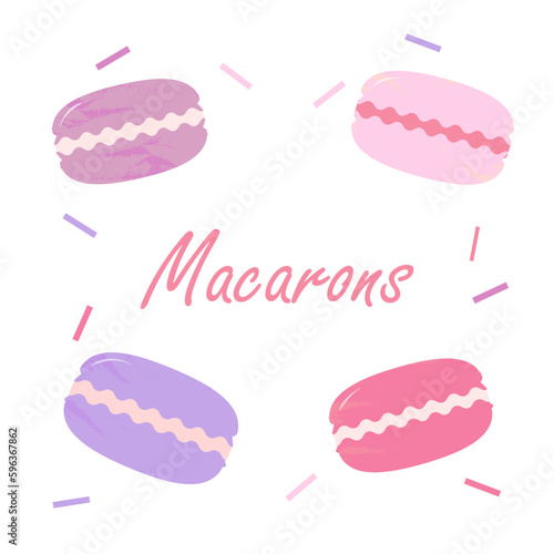 Banner for social media with macarons